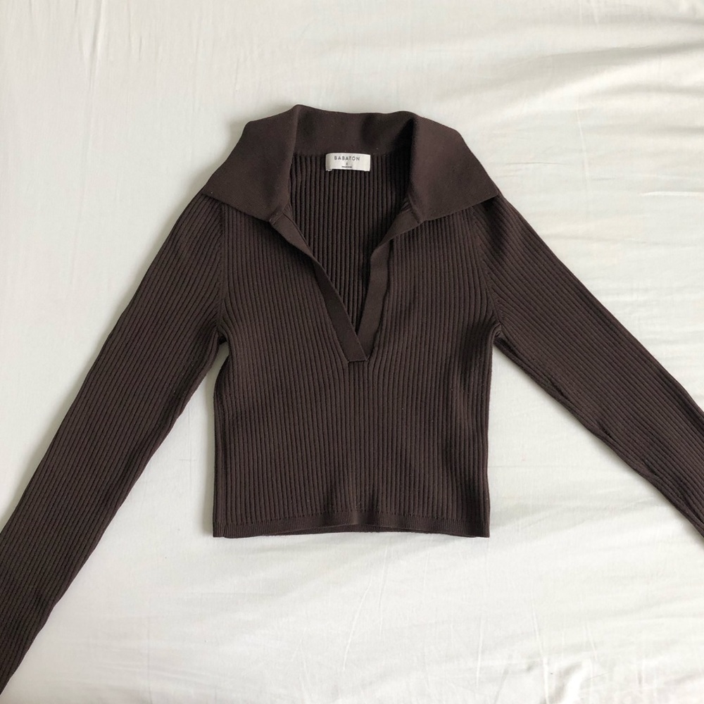 Aritzia brown top